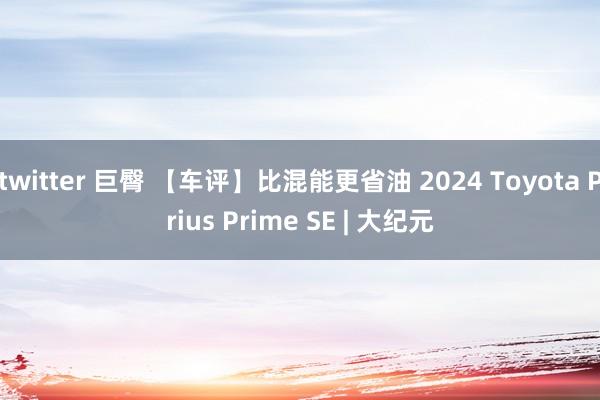 twitter 巨臀 【车评】比混能更省油 2024 Toyota Prius Prime SE | 大纪元