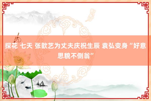 探花 七天 张歆艺为丈夫庆祝生辰 袁弘变身“好意思貌不倒翁”