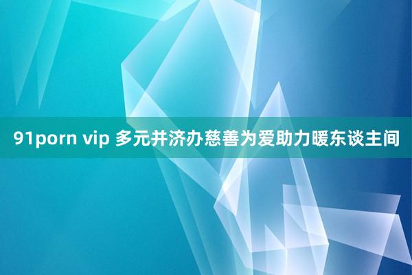 91porn vip 多元并济办慈善为爱助力暖东谈主间